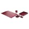 Dacasso Burgundy 5-Piece Leather Desk Set, Bonded Leather DF-5202 - alternate 5